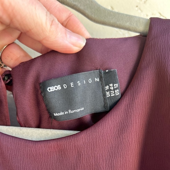 ASOS NWT drape detail cutout midi dress sz.12 Datenight dark romantic feminine - Picture 5 of 7